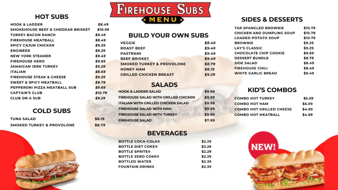 Firehouse Subs Menu: Latest Prices Updates April 2025